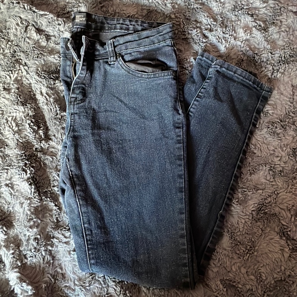 Black low rise jeans